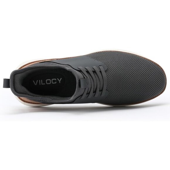 ⚡VILOCY Men's Army Green Fashion Dress Oxfords Business Mesh Breathable Sneakers - Picture 6 of 9